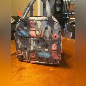 1pc Alpaca Pattern Portable Toiletry Travel Bag